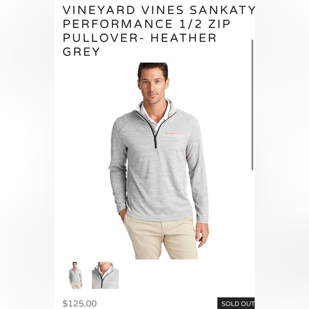 Vineyard Vines Samkaty Performance 1/2 Zip Pullover - Picture 4 of 4